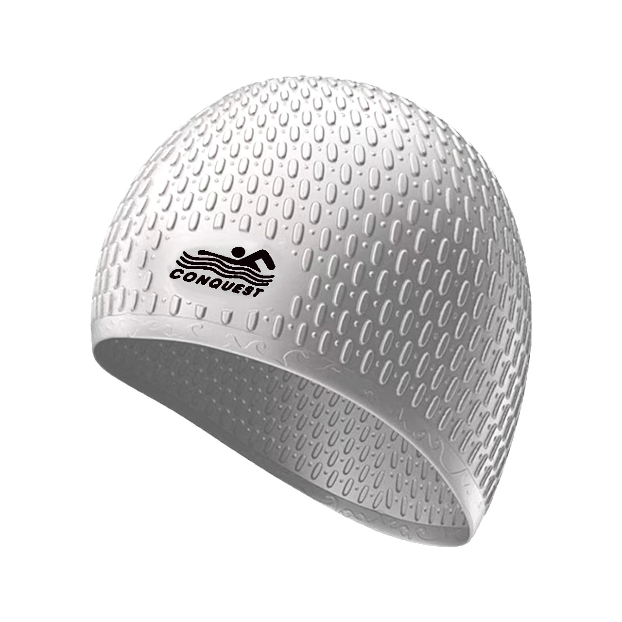 Шапочка для плавання YMSD CONQUEST силіконова сіра YM-SD-grey