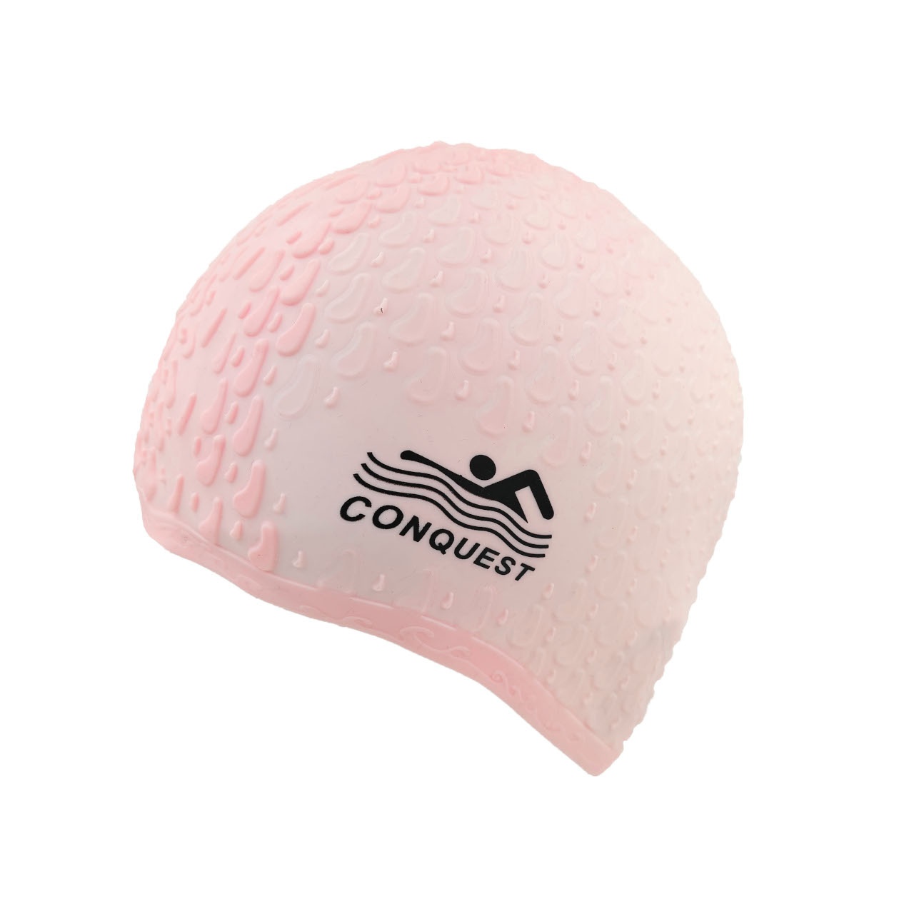 Шапочка для плавання YMJY CONQUEST силіконова світло-рожева YM-JY-pink