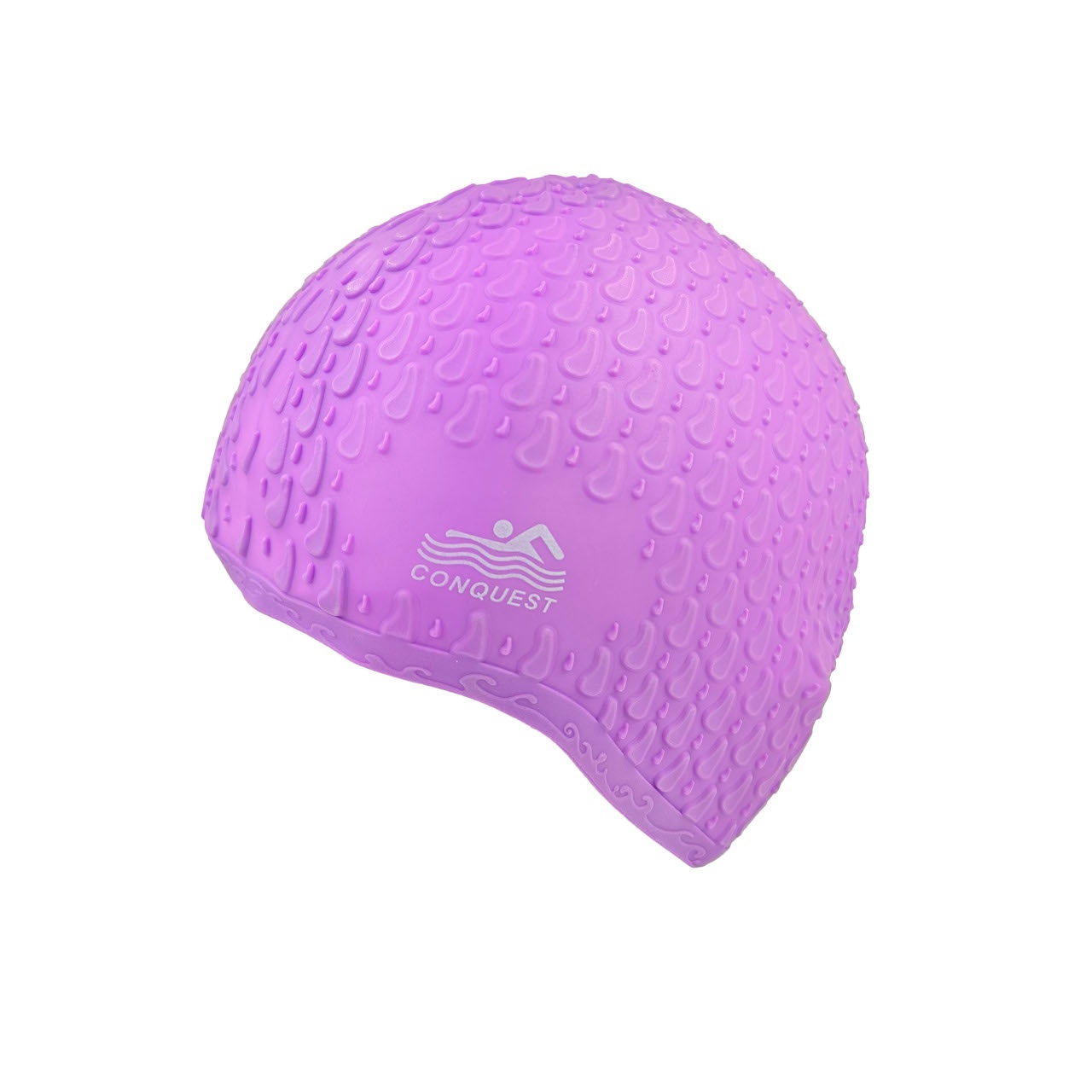 Шапочка для плавання YMJY CONQUEST силіконова фіолетова YM-JY-purple