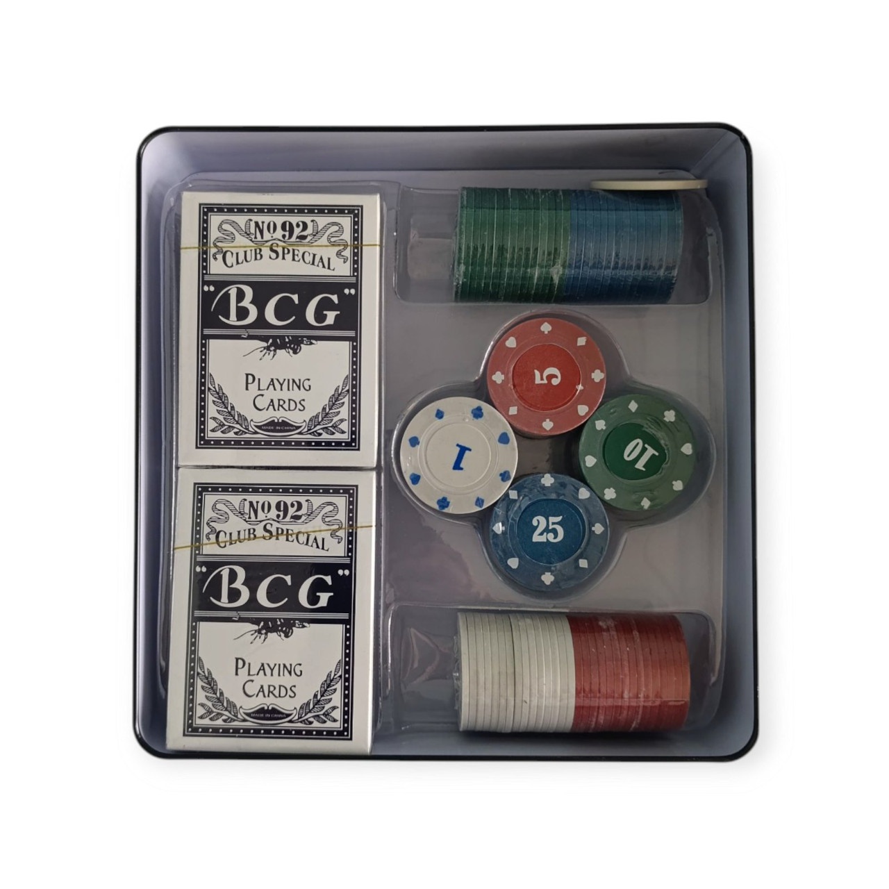 Набір для гри в покер у металевій коробці 100 фішок 6619Н