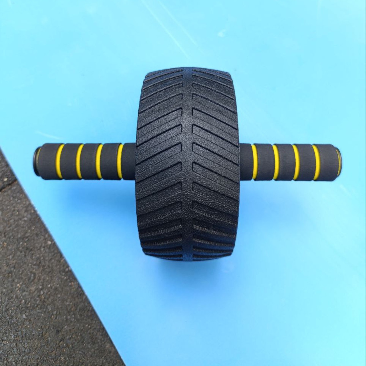 Ролик для преса одноколісний з килимком чорний PO-HD-Black