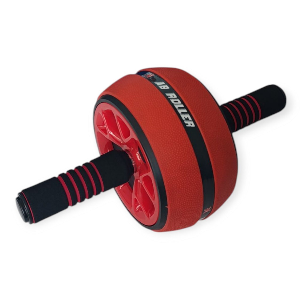 Ролик для преса KKL одноколесний чорно-червоний з килимком PO-KKL-red