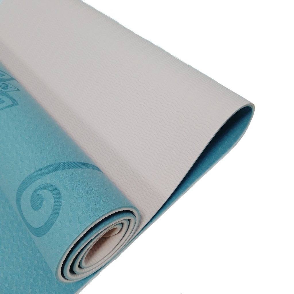 Килимок SNS для йоги блакитно-рожевий P-TPE6MM-Г Р