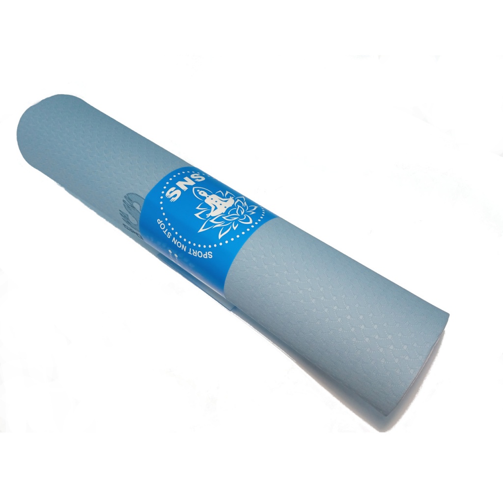 Килимок SNS для йоги блакитно-рожевий P-TPE6MM-Г Р