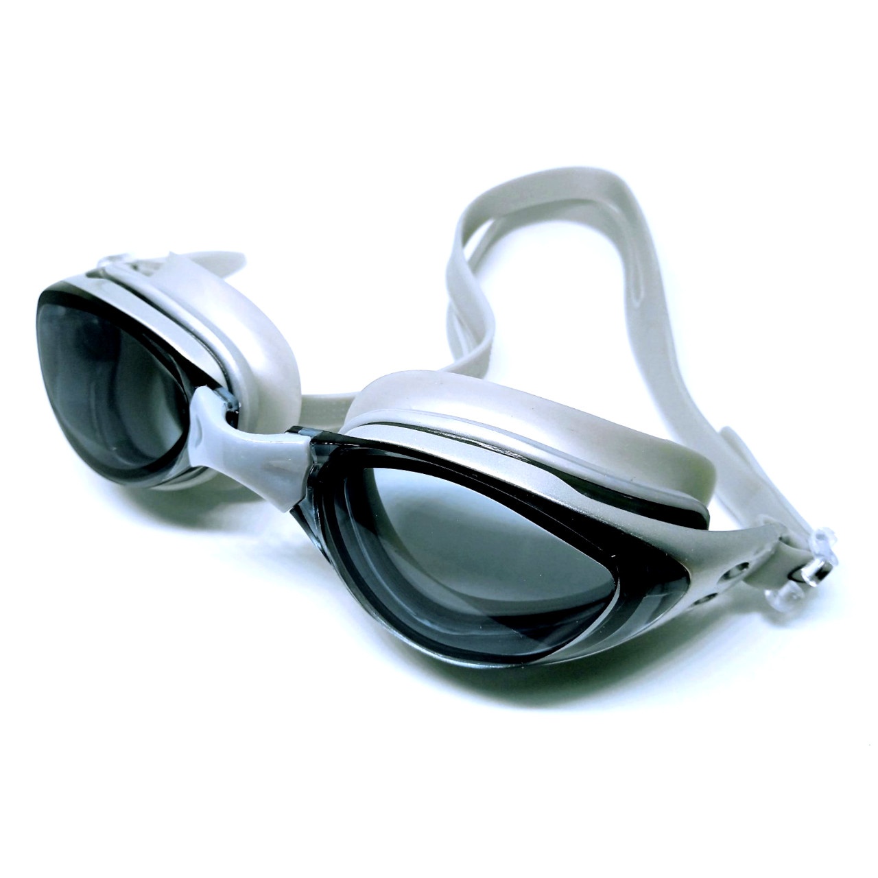 Окуляри для плавання LEACCO SG603-grey сріблясті