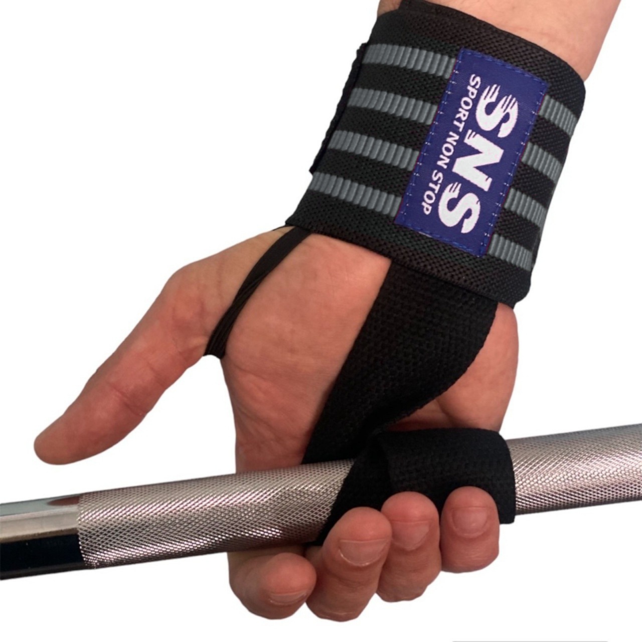 Напульсник фіксуючий для тяги чорно-сірий TA7-Grey