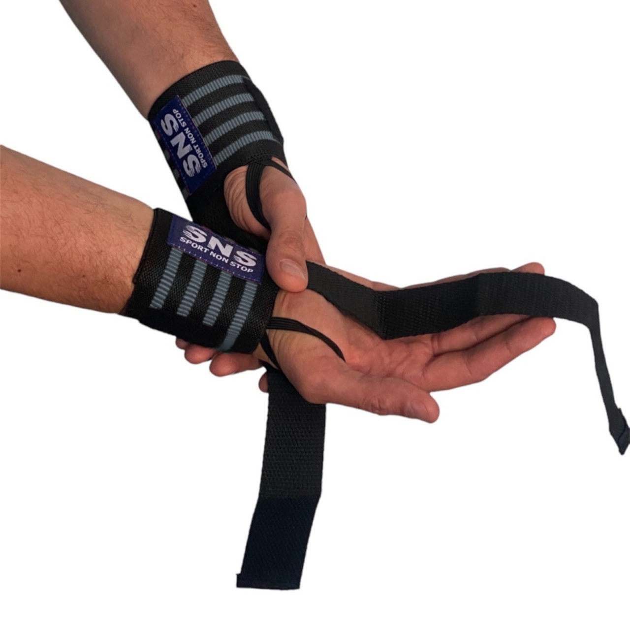 Напульсник фіксуючий для тяги чорно-сірий TA7-Grey