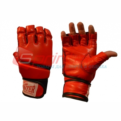Рукавички для рукопашного бою з манжетами на липучці розмір М червоні