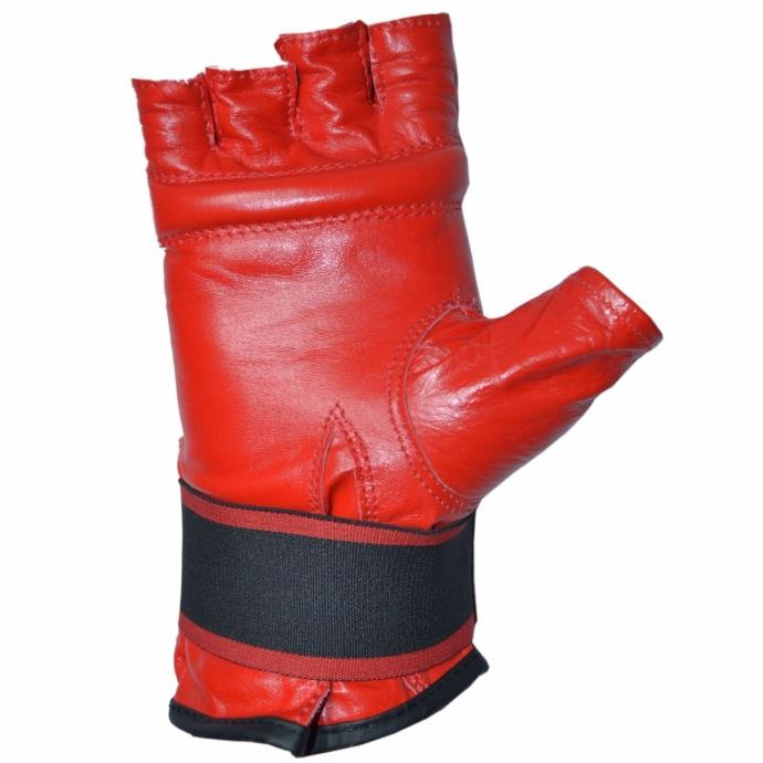 Шингарти шкіряні з манжетою на липучці розмір S червоні