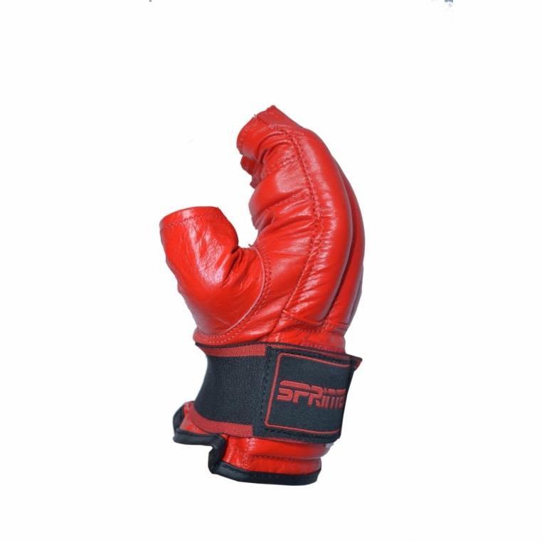 Шингарти шкіряні з манжетою на липучці розмір L червоні