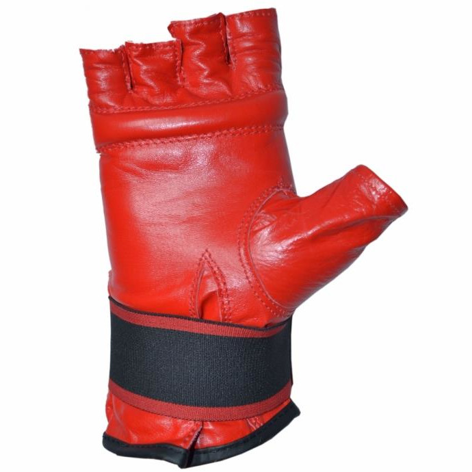 Шингарти шкіряні з манжетою на липучці розмір L червоні