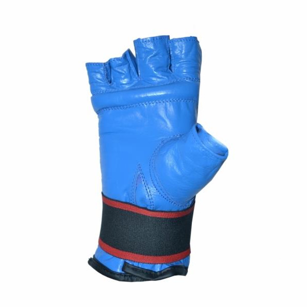 Шингарти шкіряні з манжетою на липучці розмір S сині