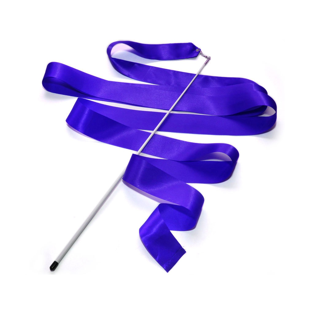 Стрічка гімнастична на паличці 6 м синя