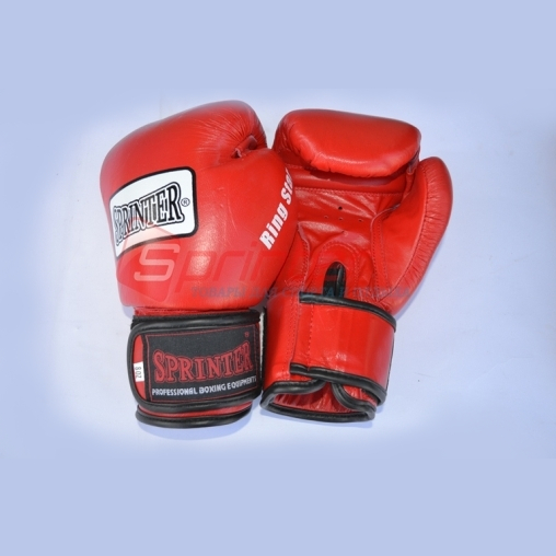Рукавички боксерські шкіряні SPRINTER RING-STAR 12 унцій червоні