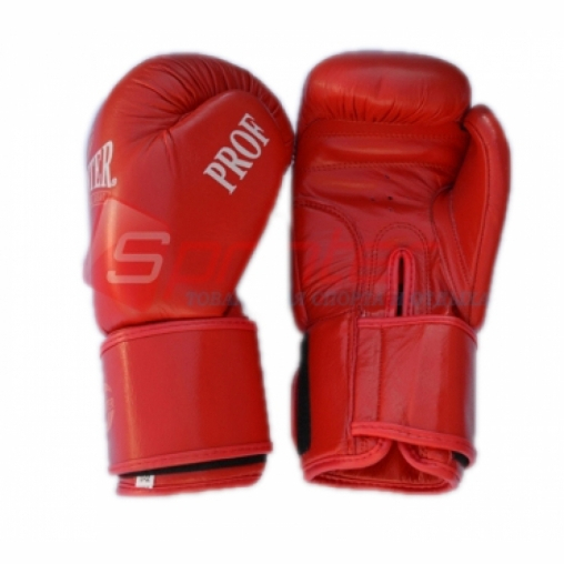 Рукавички боксерські шкіряні SPRINTER PROF 12 унцій червоні