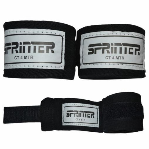 Бинти боксерські з бавовни 4 м чорні