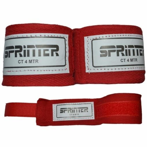 Бинти боксерські з бавовни 4 м червоні