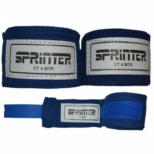 Бинти боксерські з бавовни 4 м сині