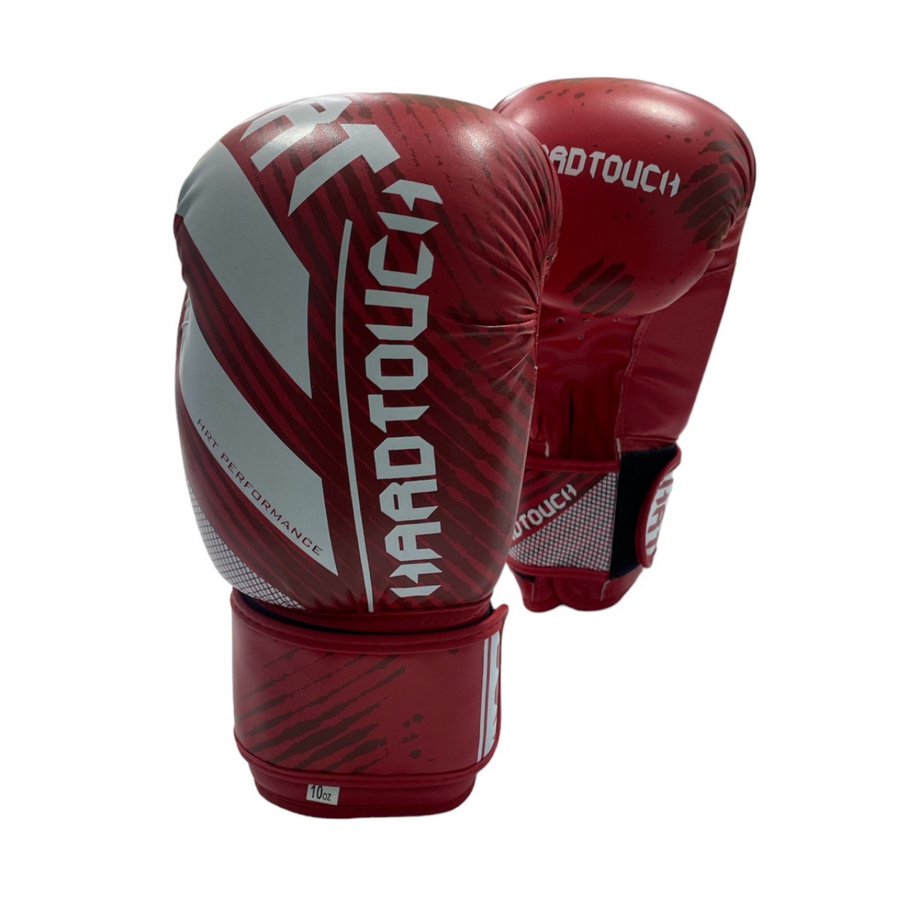 Рукавички боксерські PU на липучці HARD TOUCH 10 унцій червоні