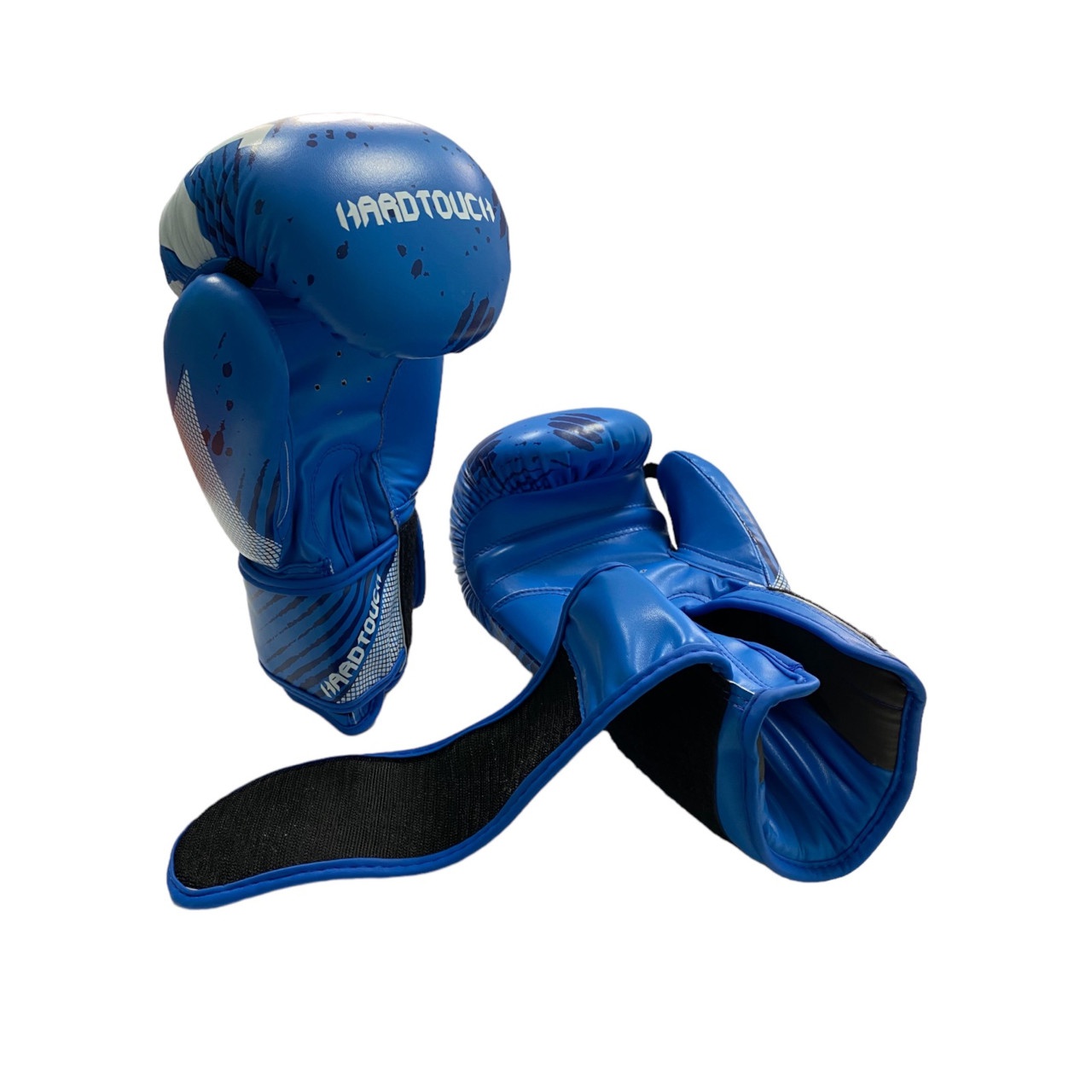 Рукавички боксерські PU на липучці HARD TOUCH 10 унцій сині