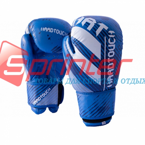 Рукавички боксерські PU на липучці HARD TOUCH 12 унцій сині