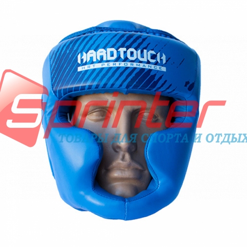 Шолом боксерський закритий HARD TOUCH PU розмір М синій зі смугами