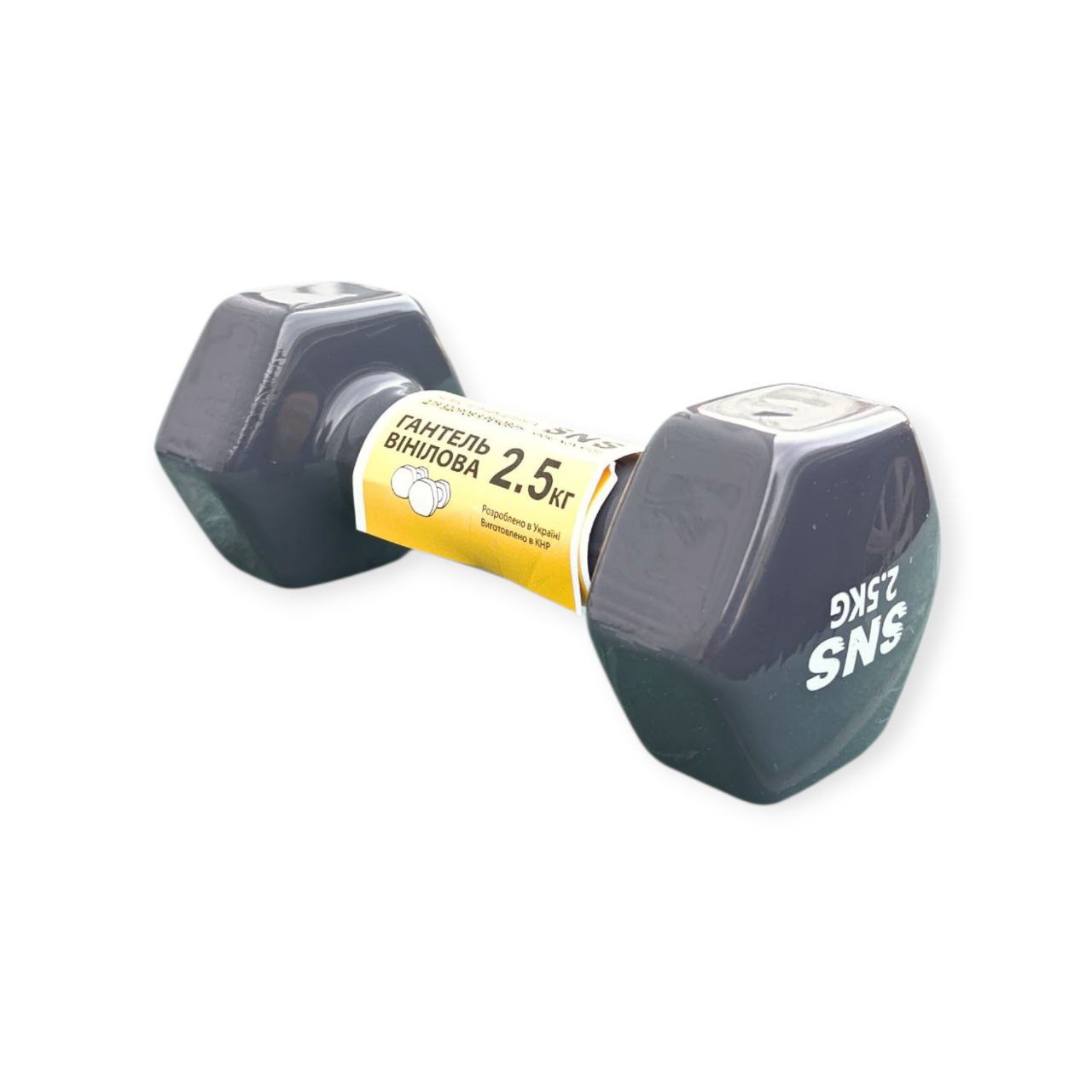Гантель вінілова SNS 2,5 кг сіра