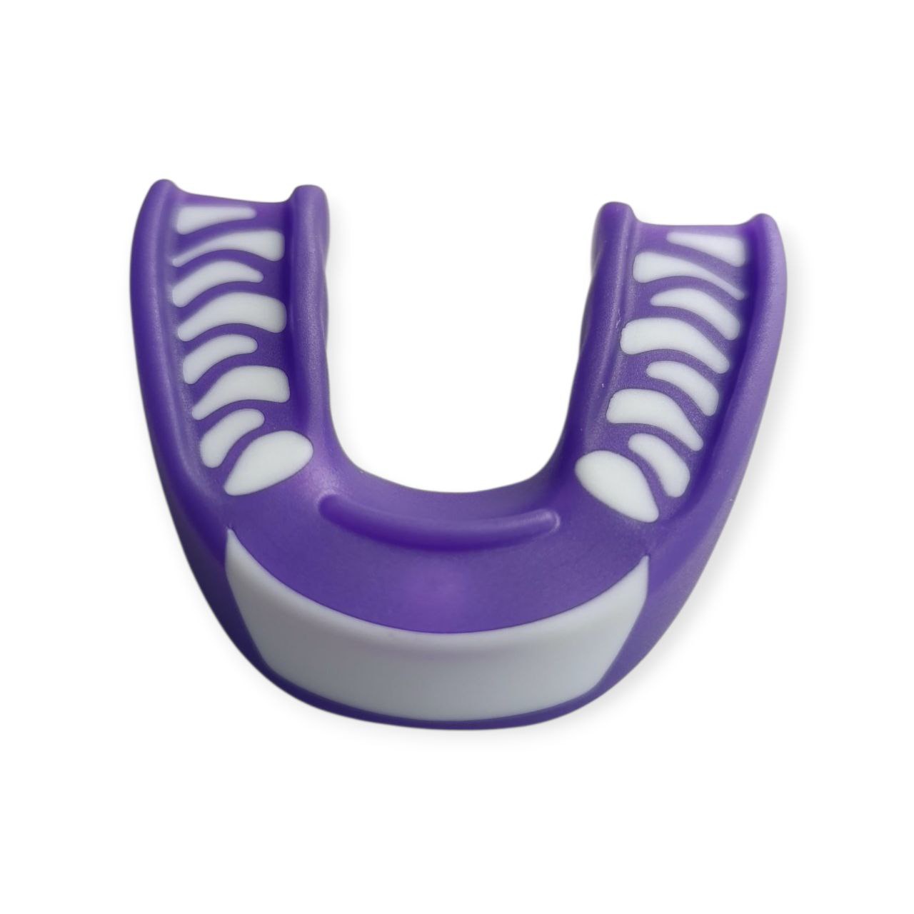 Капа боксерська дитяча POWER HC2PU+WT фіолетово-біла