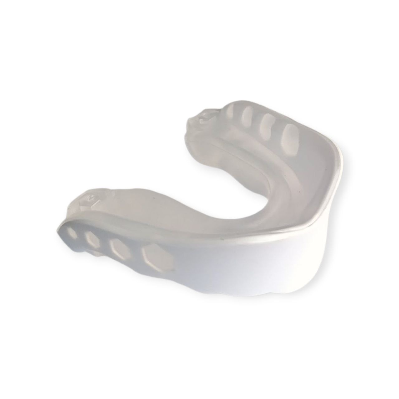 Капа боксерська дитяча POWER HC1-WT+TM біло-прозора