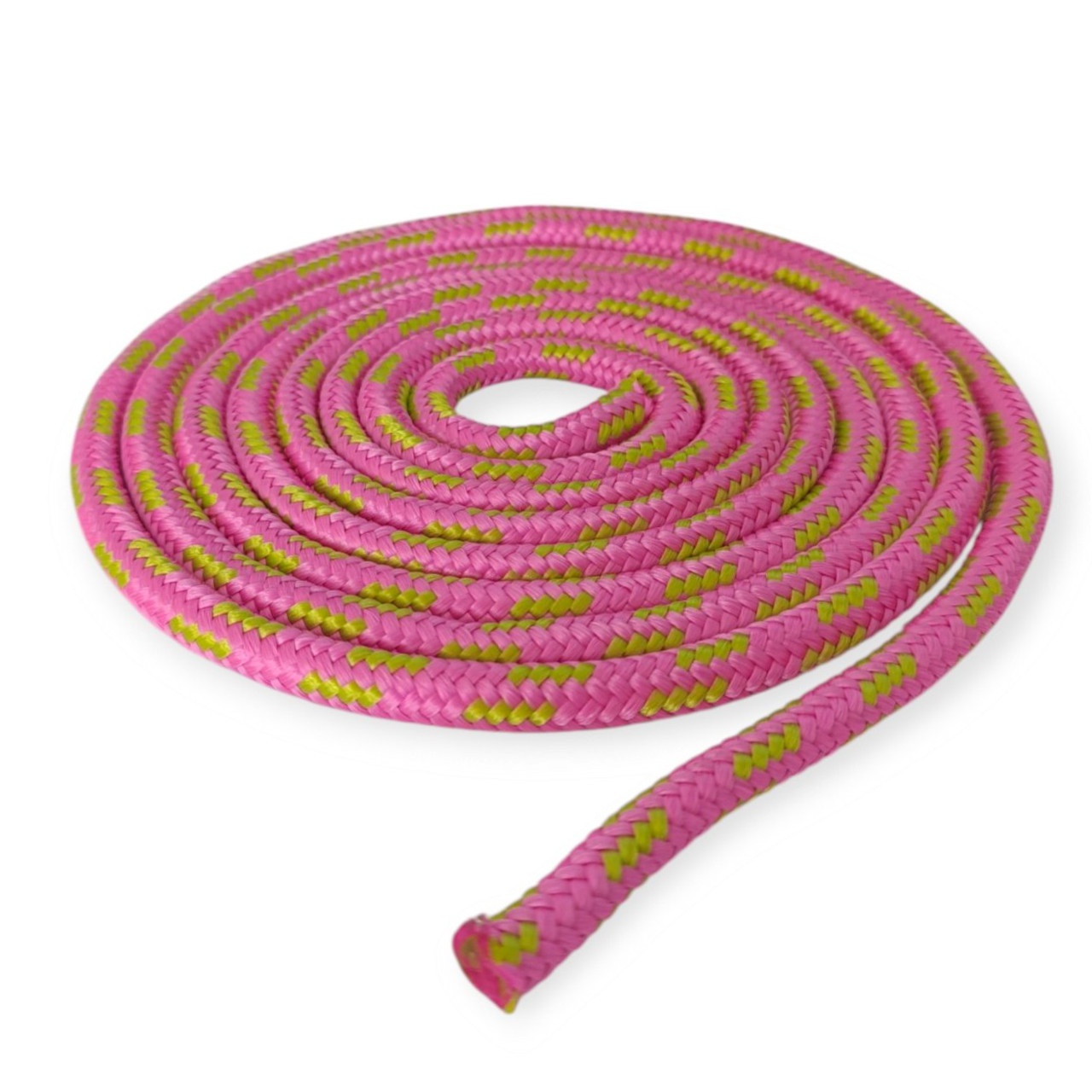Скакалка гімнастична 3 м рожево-зелена TS02-mr-lgr