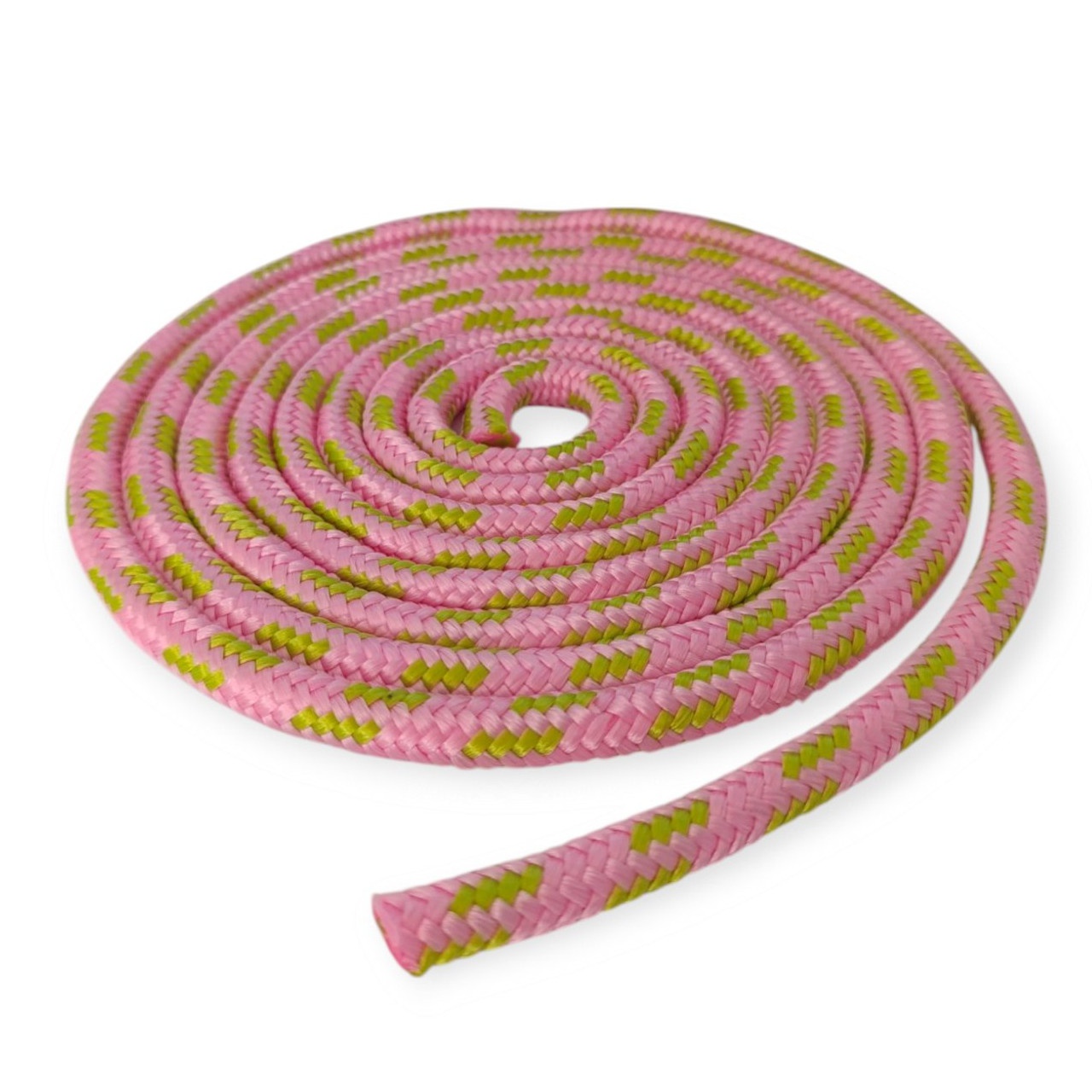 Скакалка гімнастична 3 м  рожево-салатова TS02-pk-lgr