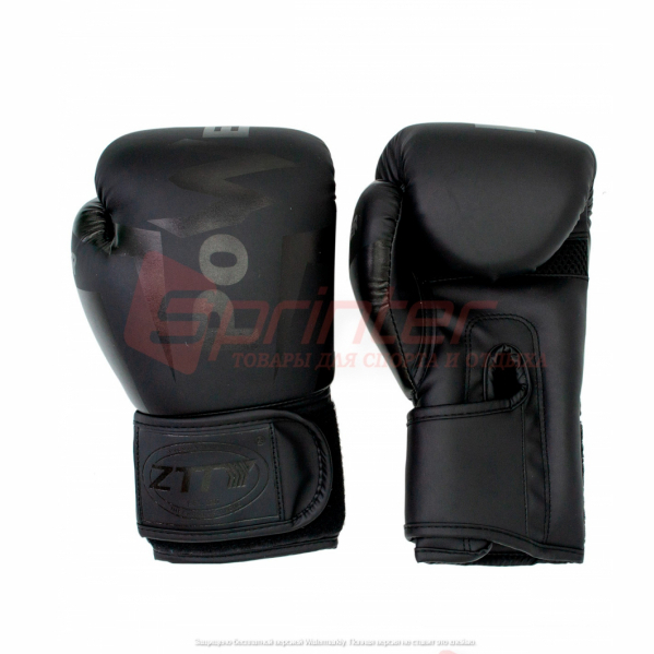 Рукавички боксерські PU на липучці POWER 8 унцій чорні