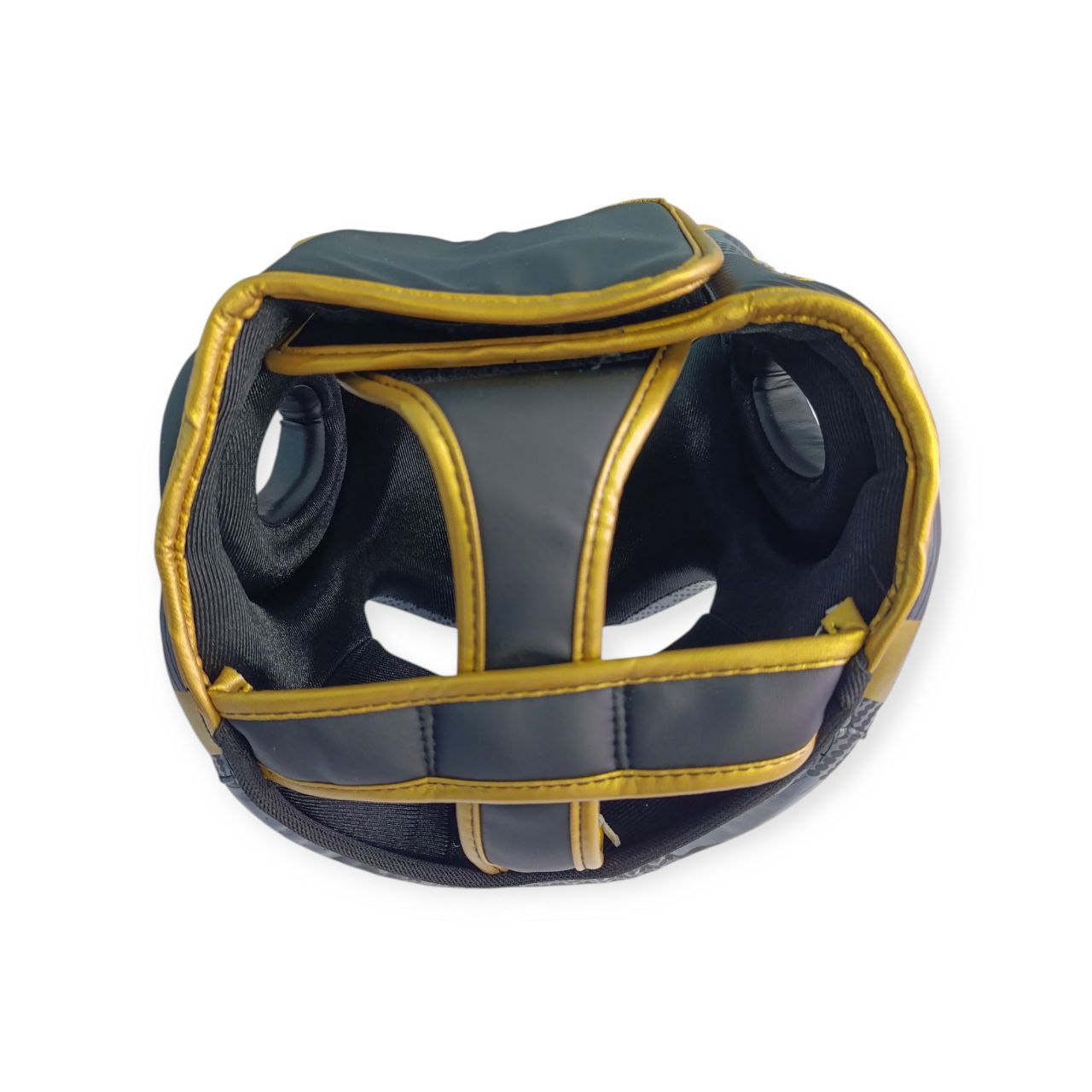 Шолом боксерський закритий з золотою блискавкою М HT-M1-M-Golden