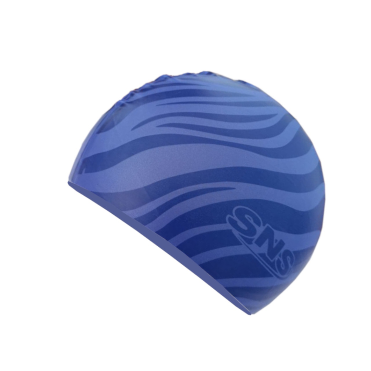 Шапочка для плавання силіконова ZEBRA синя S25-BM2-BL+BL