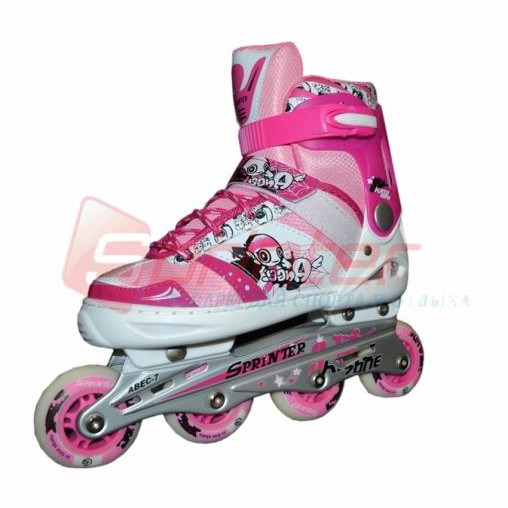 Ковзани роликові розмір L (40-43) рожеві 0815