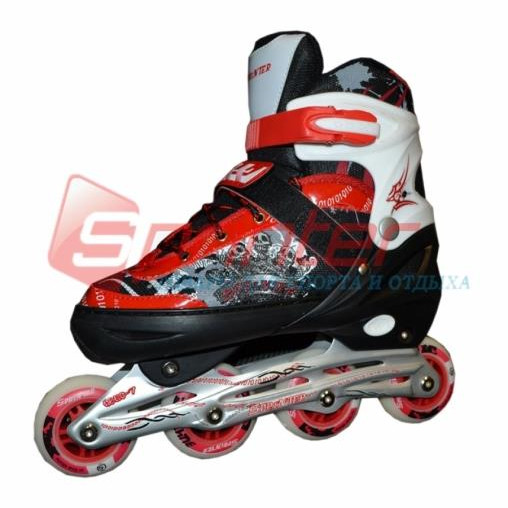 Ковзани роликові розмір M (36-39) червоні 0816