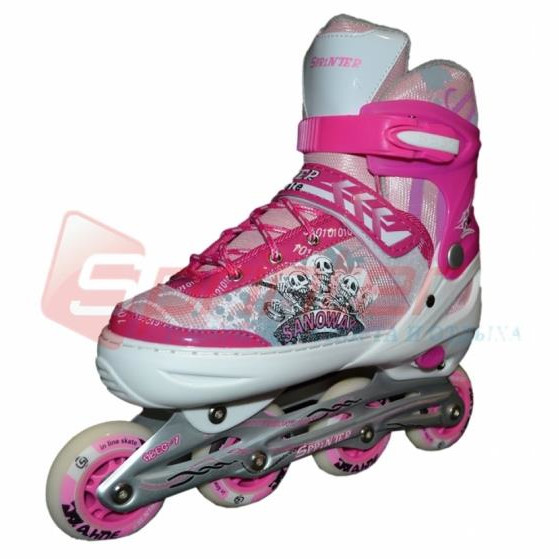Ковзани роликові розмір L (40-43) рожеві 0816