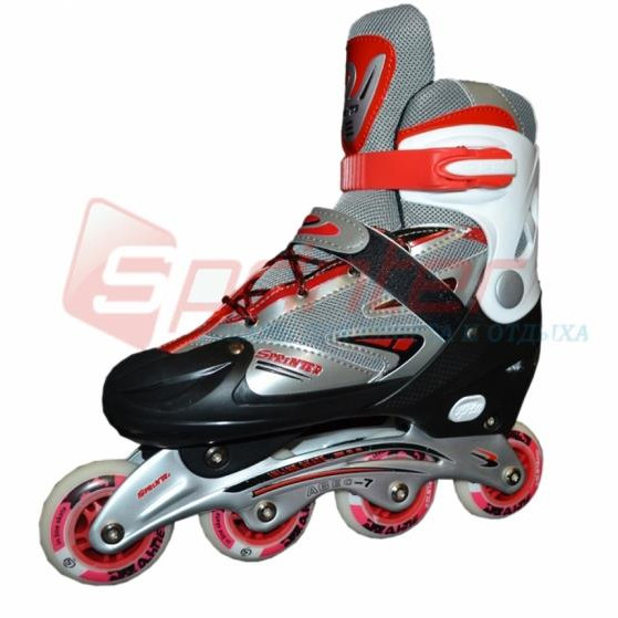 Ковзани роликові розмір M (36-39) червоні 6039