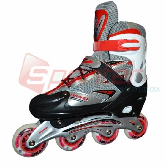 Ковзани роликові розмір L (40-43) червоні 6039