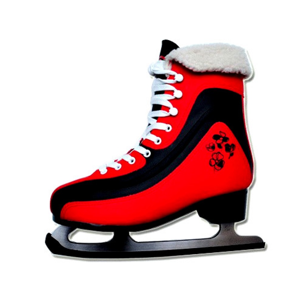 Ковзани фігурні червоні розмір 35 PW-215Н