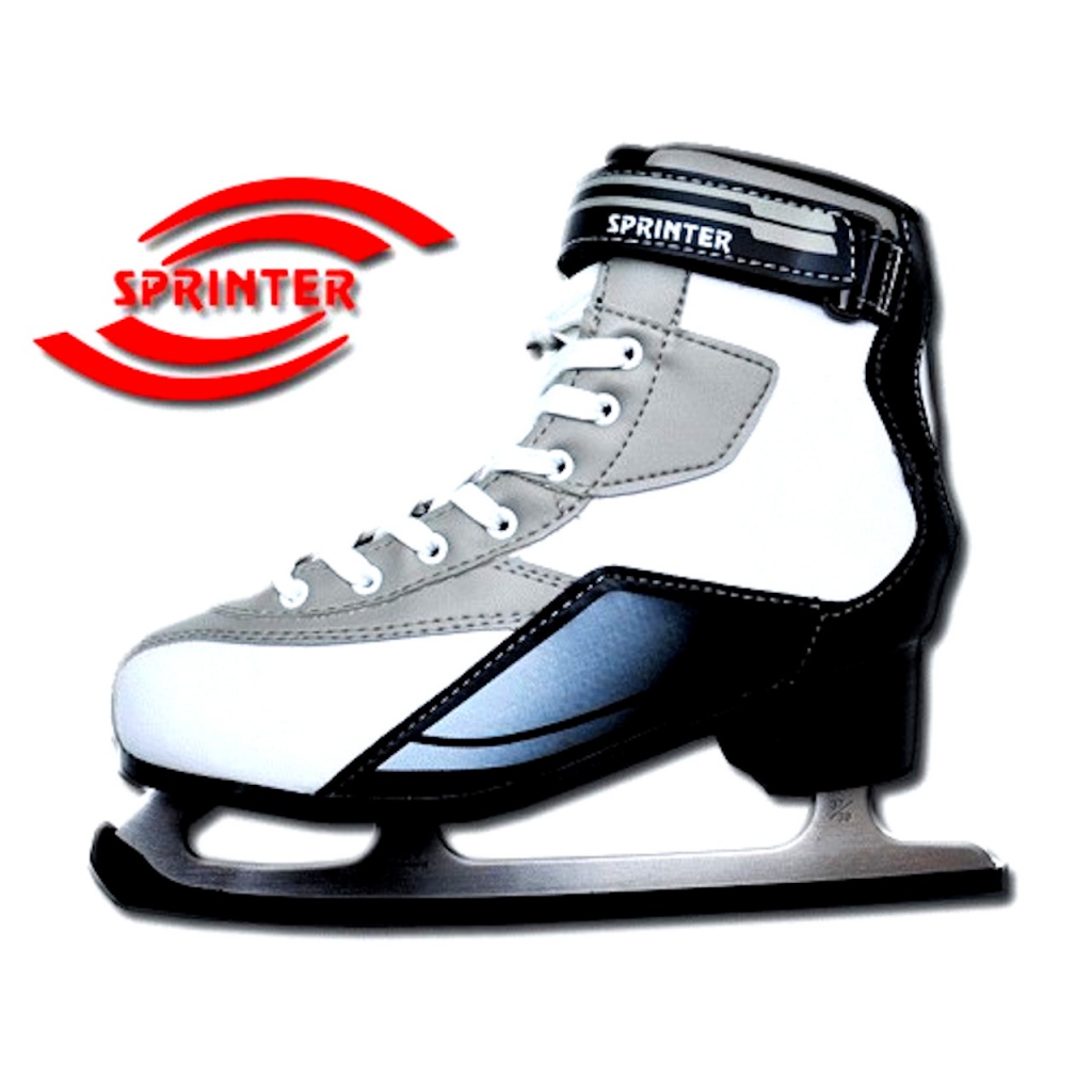 Ковзани фігурні біло-сірі розмір 40 PW-215ВA