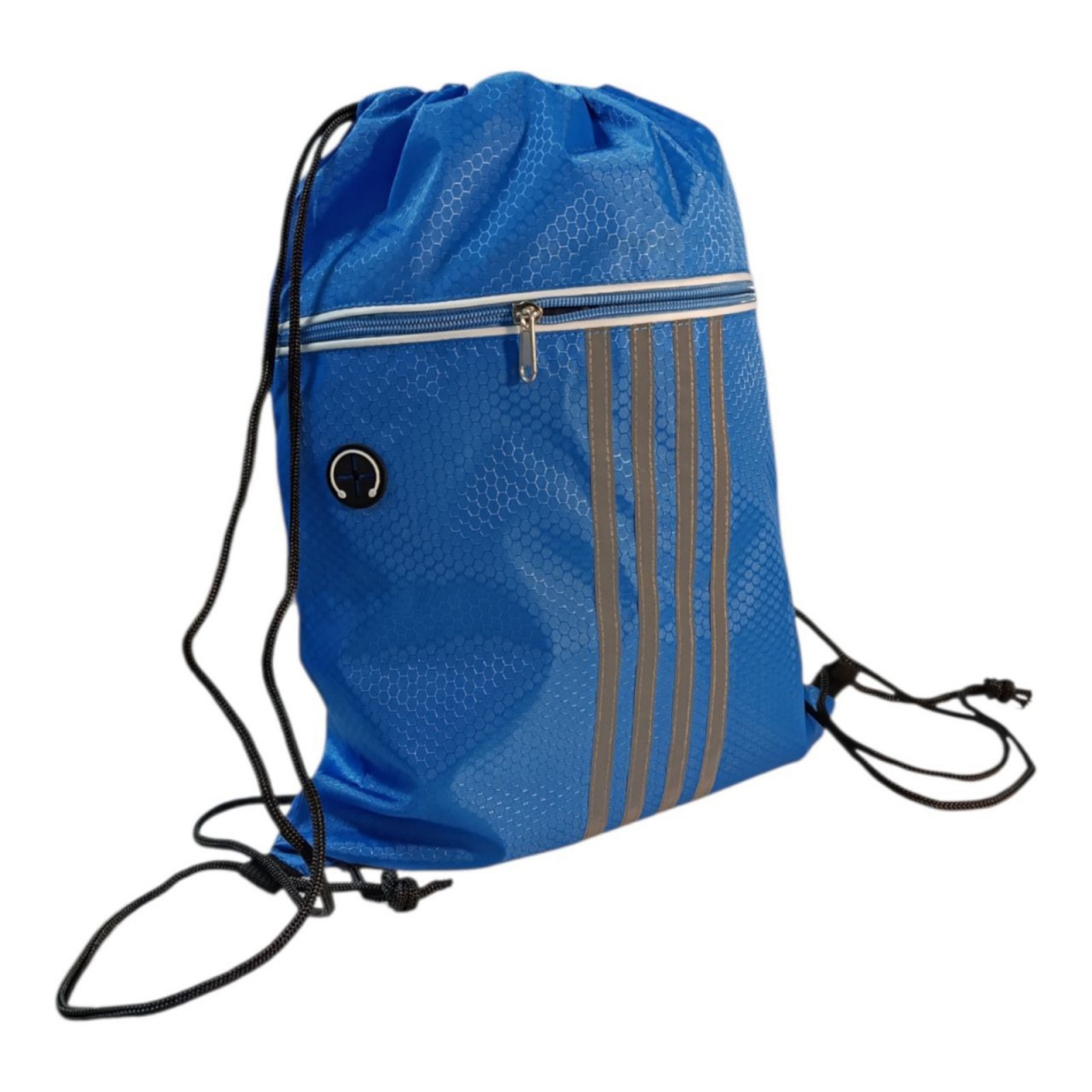 Рюкзак-мішок зі світловідбиваючими смугами блакитний CYM-03 azure