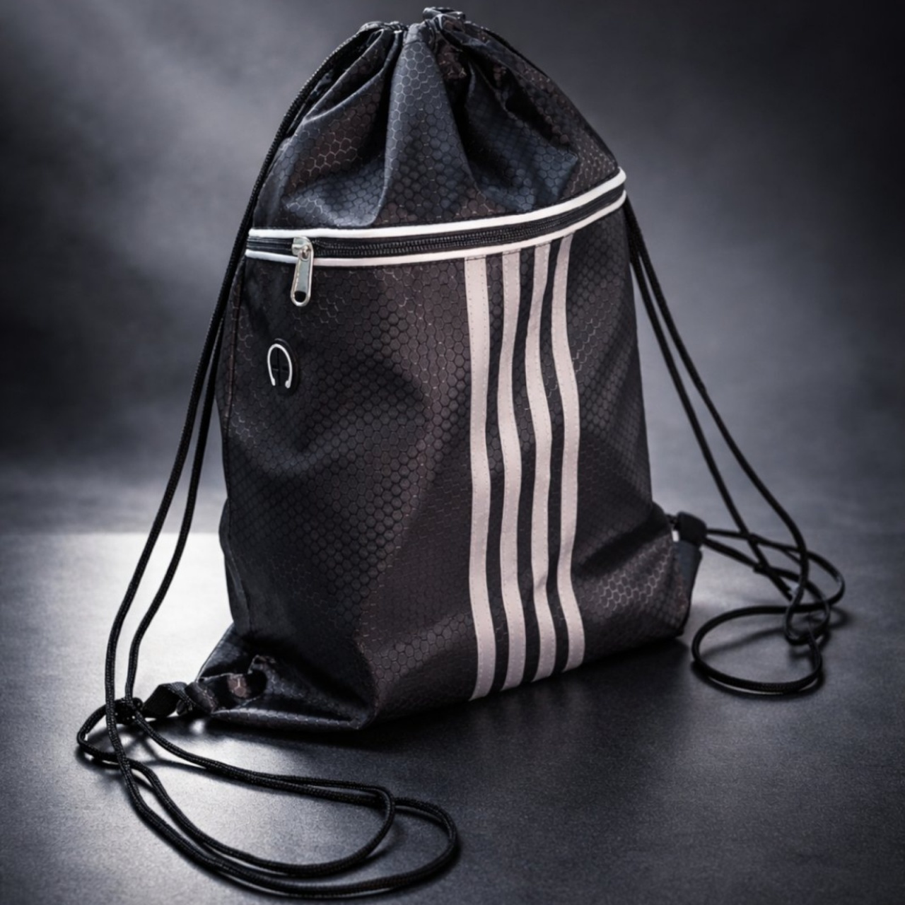 Рюкзак-мішок зі світловідбиваючими смугами графітовий CYM-03 grey