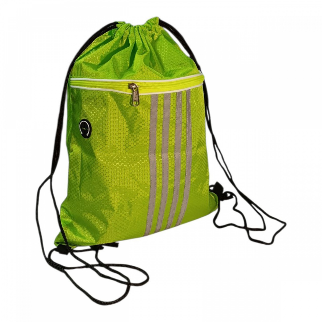 Рюкзак-мішок зі світловідбиваючими смугами салатовий CYM-03 light green
