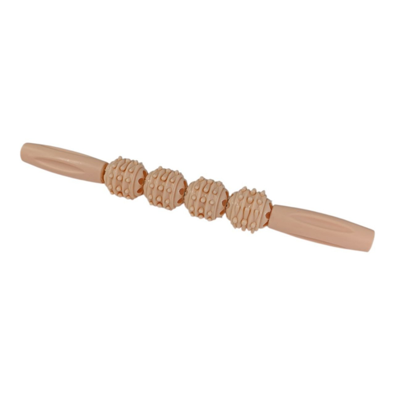 Масажер-палиця ручний механічний з масажними кульками персиковий X4Q-pink