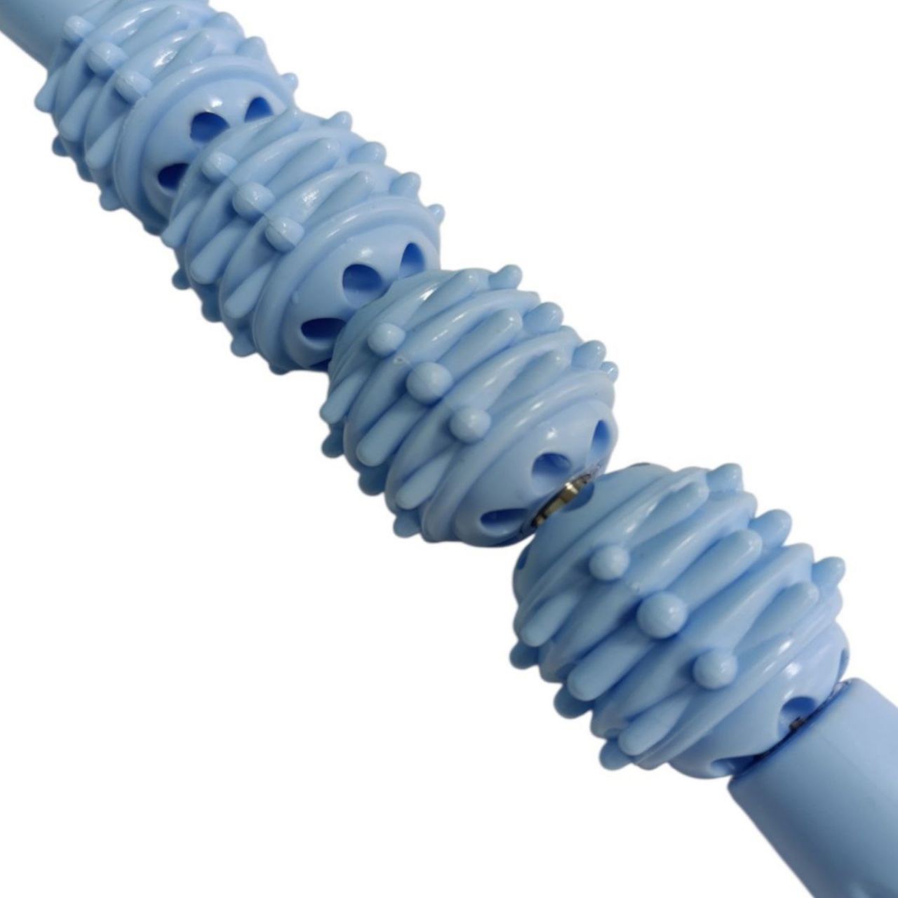 Масажер-палиця ручний механічний з масажними кульками блакитний X4Q-blue