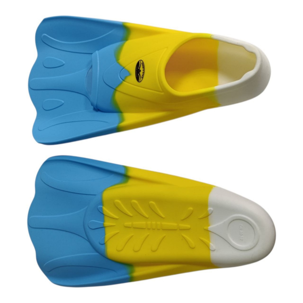 Ласти для плавання в басейні блакитно-жовті TE-HD-2729-YEAZ розмір 27-29