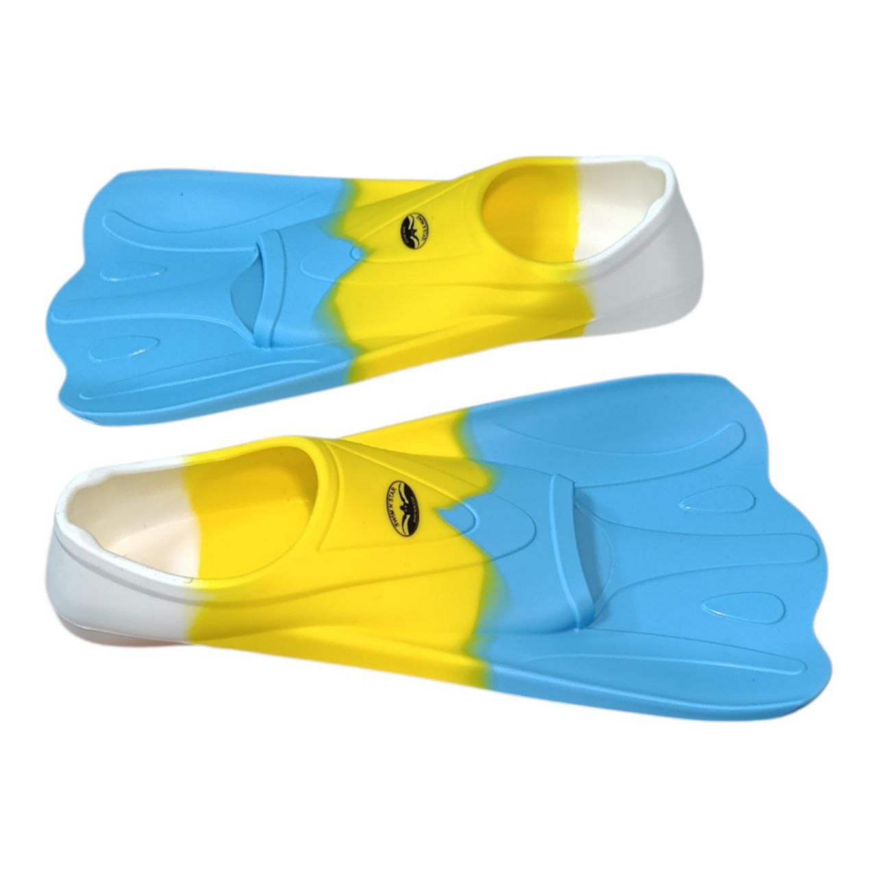 Ласти для плавання в басейні блакитно-жовті TE-HD-3032-YEAZ розмір 30-32