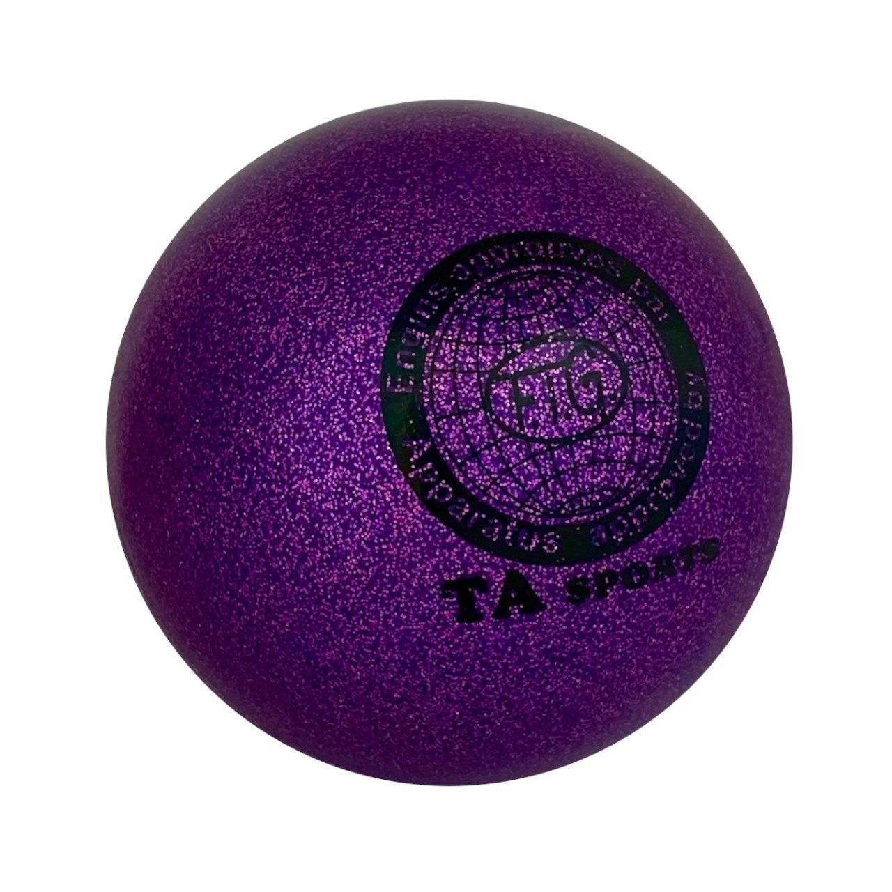 М'яч для художньої гімнастики 15 см фіолетовий з гліттером Т12