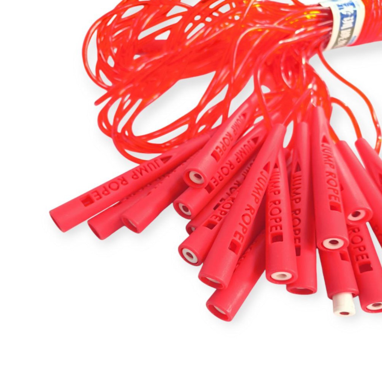 Скакалка дитяча з пластмасовими ручками ЧЕРВОНА 10 шт в упаковці TS-3450